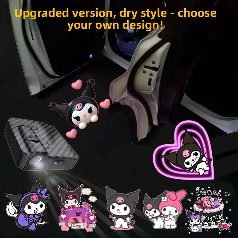 Car Accessories Japanese - Urocza, kreskówkowa lampka powitalna Kuromi w
