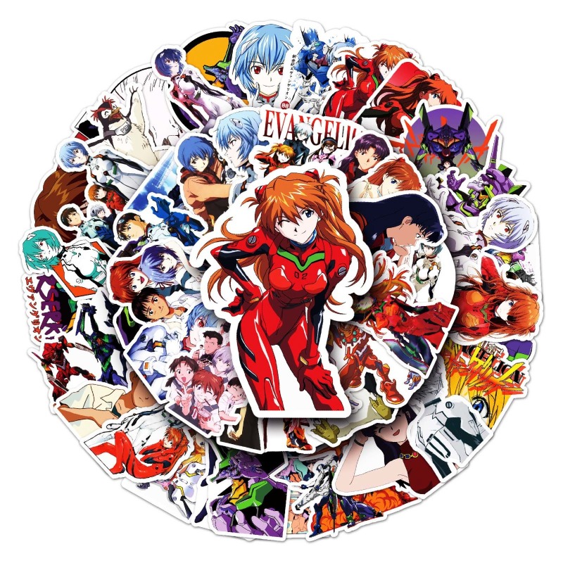 Car Accessories Japanese - 50 sztuk naklejek graffiti Neon Genesis